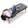Folding massage bed - black