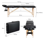 Folding massage bed - black