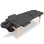 Folding massage bed - black