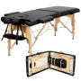 Folding massage bed - black
