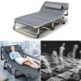 Folding travel bed BUSINESS, camping, canoe PREMIUM 75 cm - bright gray