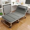 Folding travel bed BUSINESS, camping, canoe PREMIUM 75 cm - bright gray