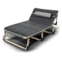 Folding travel bed BUSINESS, camping, canoe PREMIUM 75 cm - dark gray