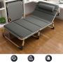 Folding travel bed BUSINESS, camping, canoe PREMIUM 75 cm - dark gray