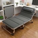 Folding travel bed BUSINESS, camping, canoe PREMIUM 75 cm - dark gray