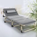 Folding travel bed BUSINESS, camping, canoe PREMIUM 75 cm - gray 2