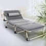 Folding travel bed BUSINESS, camping, canoe PREMIUM 75 cm - gray 2