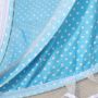 Folding travel cot with mosquito net - blue