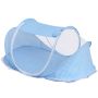 Folding travel cot with mosquito net - blue