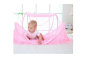 Folding travel cot with mosquito net- pink