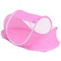 Folding travel cot with mosquito net- pink