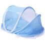 Folding travel cot with mosquito net (wirh mat) - blue