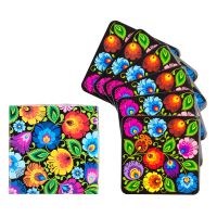 FOLKSTAR cork pads set 6 from Łowicz black