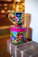 FOLKSTAR mug Helenka Lowicka black