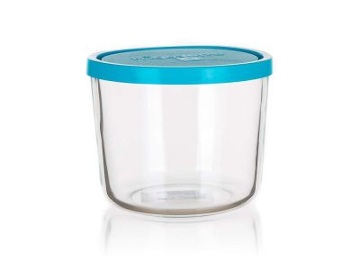 FRIGOVERRE 813ml glass container, blue lid