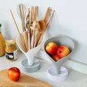 Funnel-shaped drainer - white