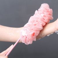 Gąbka / myjka do mycia pleców na rączce - różowa