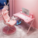 Gaming chair and desk 100 x 60 - pink set