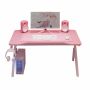 Gaming desk with backlight 100 x 60 - pink