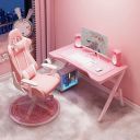 Gaming desk with backlight 120 x 60 - pink