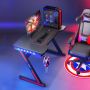 Gaming desk with backlight 140 x 60