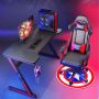 Gaming desk with backlight 140 x 60