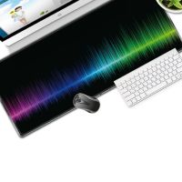 Gaming mouse and keyboard pad for players size 30x80cm - sound waves