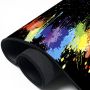 Gaming mouse and keyboard pad for players size 50x100cm - sound waves