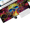 Gamingowa podkładka pod myszkę i klawiaturę dla graczy 30x80cm - kolorowa czaszka