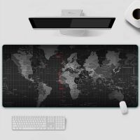 Gamingowa podkładka pod myszkę i klawiaturę dla graczy RGB LED 30x80cm - Mapa Świata