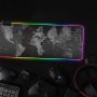 Gamingowa podkładka pod myszkę i klawiaturę dla graczy RGB LED 30x80cm - Mapa Świata