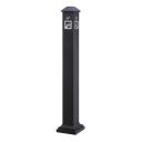 Garbage pillar / ashtray - black