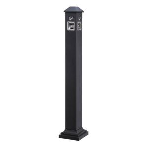 Garbage pillar / ashtray - black