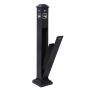 Garbage pillar / ashtray - black
