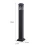 Garbage pillar / ashtray - black
