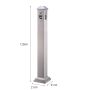 Garbage pillar / ashtray - silver