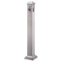 Garbage pillar / ashtray - silver
