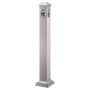 Garbage pillar / ashtray - silver