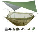 Garden picnic hammock outdoor canopy mosquito net - green
