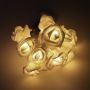 Garland / decorative LED lights in the shape of roses - warm color
