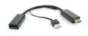 GEMBIRD ADAPTER/KONWERTER HDMI -> DISPLAYPORT NA KABLU, CZARNY
