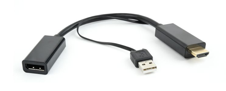 GEMBIRD ADAPTER/KONWERTER HDMI -> DISPLAYPORT NA KABLU, CZARNY