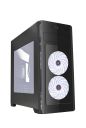 Gembird ATX case Fornax 1000W - white led fans, USB 3.0 Midi-Tower Black