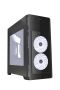 Gembird ATX case Fornax 1000W - white led fans, USB 3.0 Midi-Tower Black