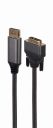 GEMBIRD KABEL DISPLAYPORT (M) ->DVI (M) 24+1PIN 4K, 1.8M