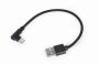 GEMBIRD KABEL KĄTOWY USB 2.0 AM->USB TYPE-C(M) 0.2M CZARNY