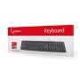 Gembird KB-U-103-RU keyboard USB QWERTY English,Russian Black