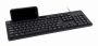 GEMBIRD KLAWIATURA MULTIMEDIALNA KB-UM-108 USB, US LAYOUT, Z UCHWYTEM NA TELEFON, CZARNA
