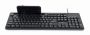 GEMBIRD KLAWIATURA MULTIMEDIALNA KB-UM-108 USB, US LAYOUT, Z UCHWYTEM NA TELEFON, CZARNA