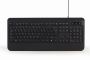 GEMBIRD KLAWIATURA MULTIMEDIALNA KB-UML-03 SLIM, USB, PODŚWIETLENIE RGB, US LAYOUT, CZARNA